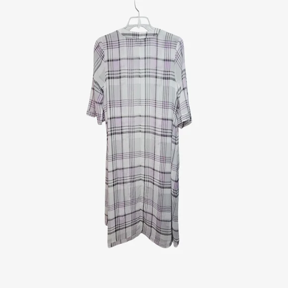 Torrid Chiffon Maxi High Low Kimono Duster Women’s Plus Size 00/0 Plaid Sheer. - Picture 4 of 8